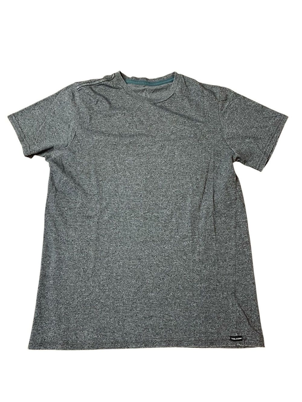 Volcom Plain Dark Heather Grey Basic Crewneck T-Shirt Men's Size Small